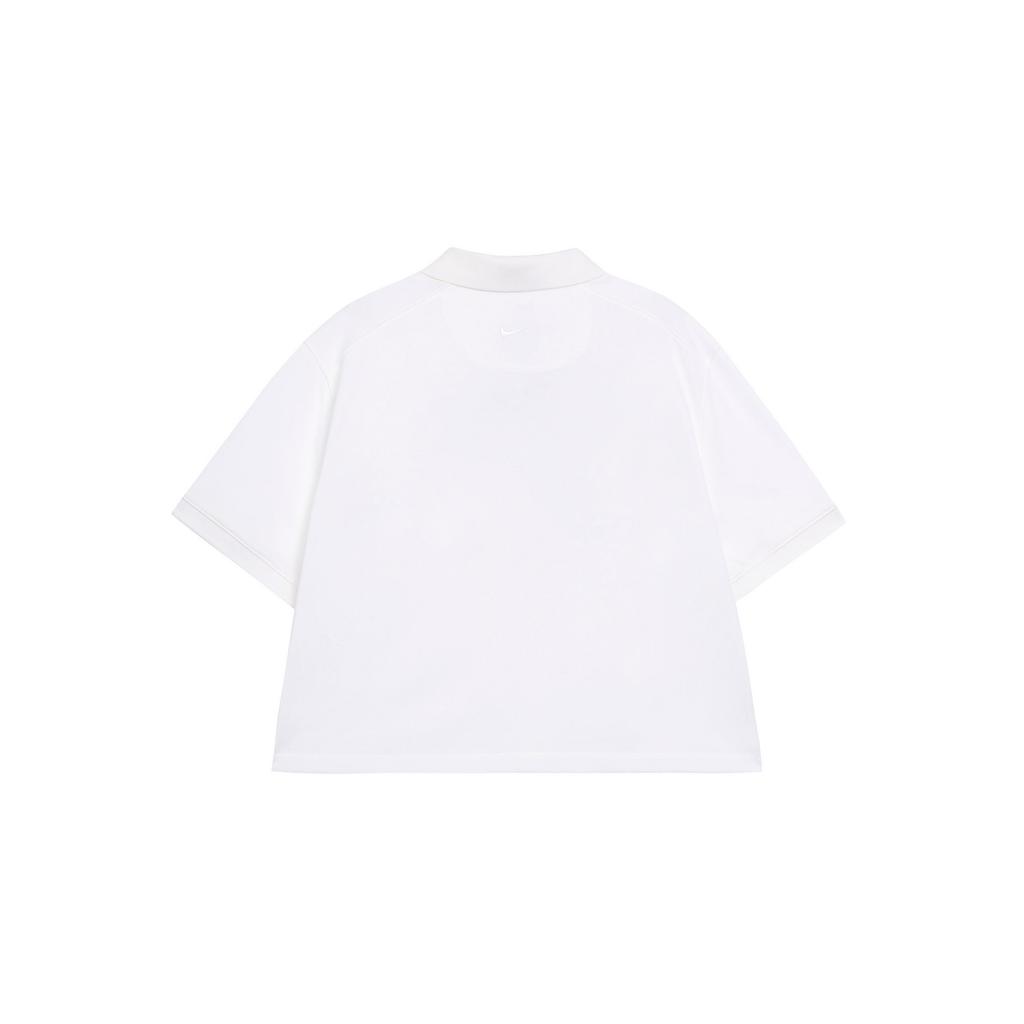 Nike Solid Color Polo Shirt Women Tops White DC3427-100