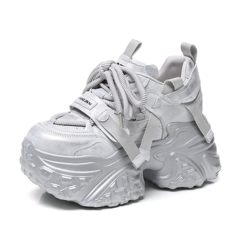 HS597-125 Small thick-soled inner height-increasing dad shoes women's spring new muffin sports and leisure shoes