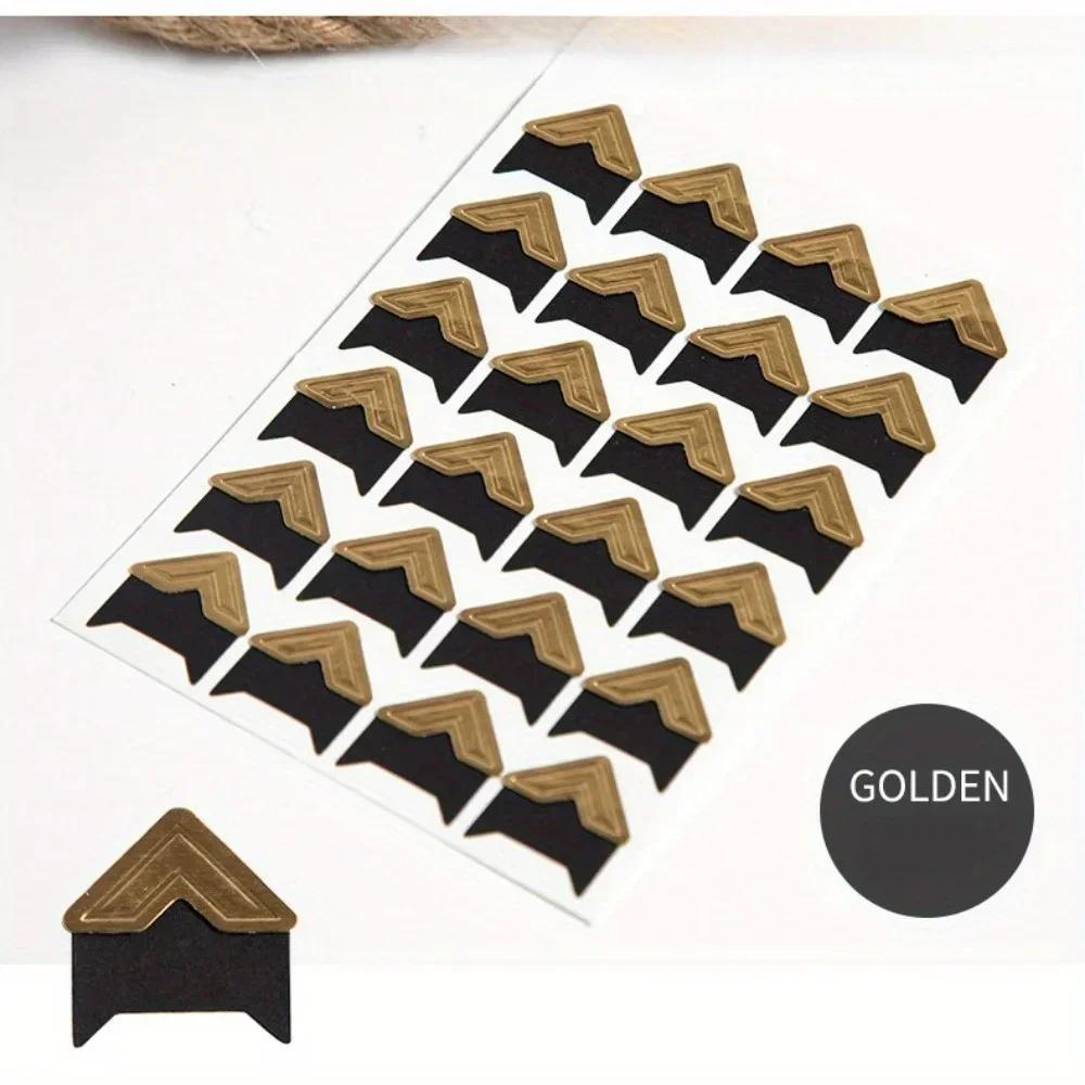 24 Pcs/Lot 1 Sheets DIY Vintage Corner Kraft Paper Stickers For Photo Album Frame Decoration Scrapbooking Picture Protect Decor