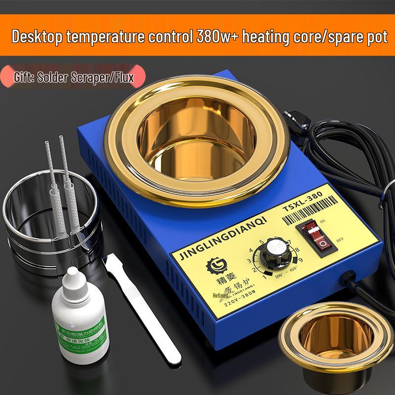 Portable Electric Tin Melting Pot: Adjustable Temperature Soldering Furnace for Electricians