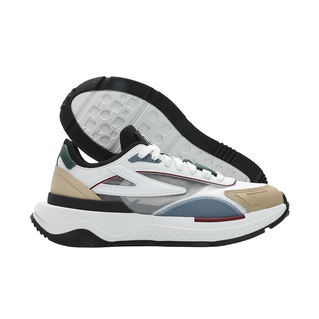 FILA Pioniere Versatile Fashion Comfortable Synthetic Leather Low-Top Casual Urban Commuting Running Shoes Men sneaker Beige F12M423109FBB