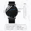 Minimalist Mens Fashion Ultra Thin Watches Simple Men Business Mesh Belt Quartz Wrist Watch Relogio Masculino