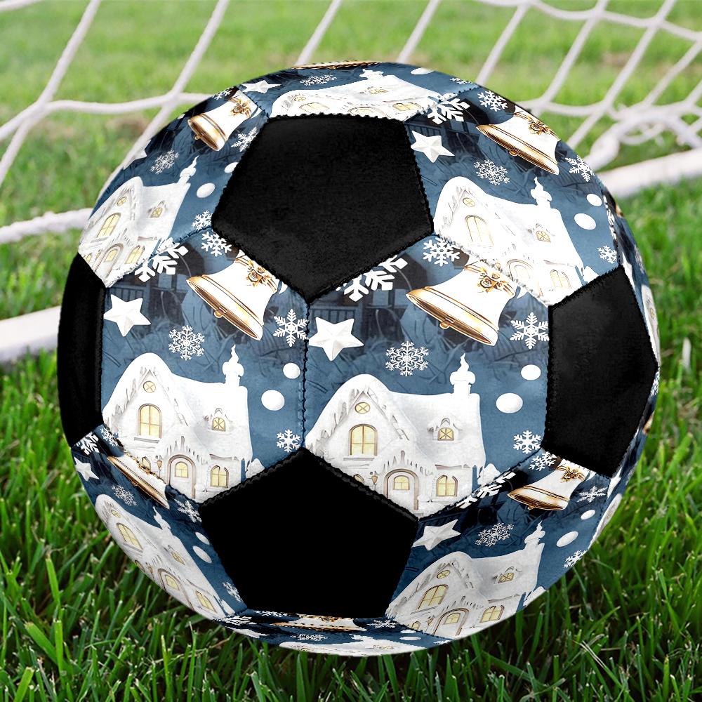 Pallone da Calcio a Tema Natalizio Misura 5, Adatto sia per Partite Indoor che Outdoor, un Regalo Adatto a Tutti.