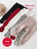 New Winter Girls' Velvet Tights: Thick, Vertical Stripe Base Layer Pants