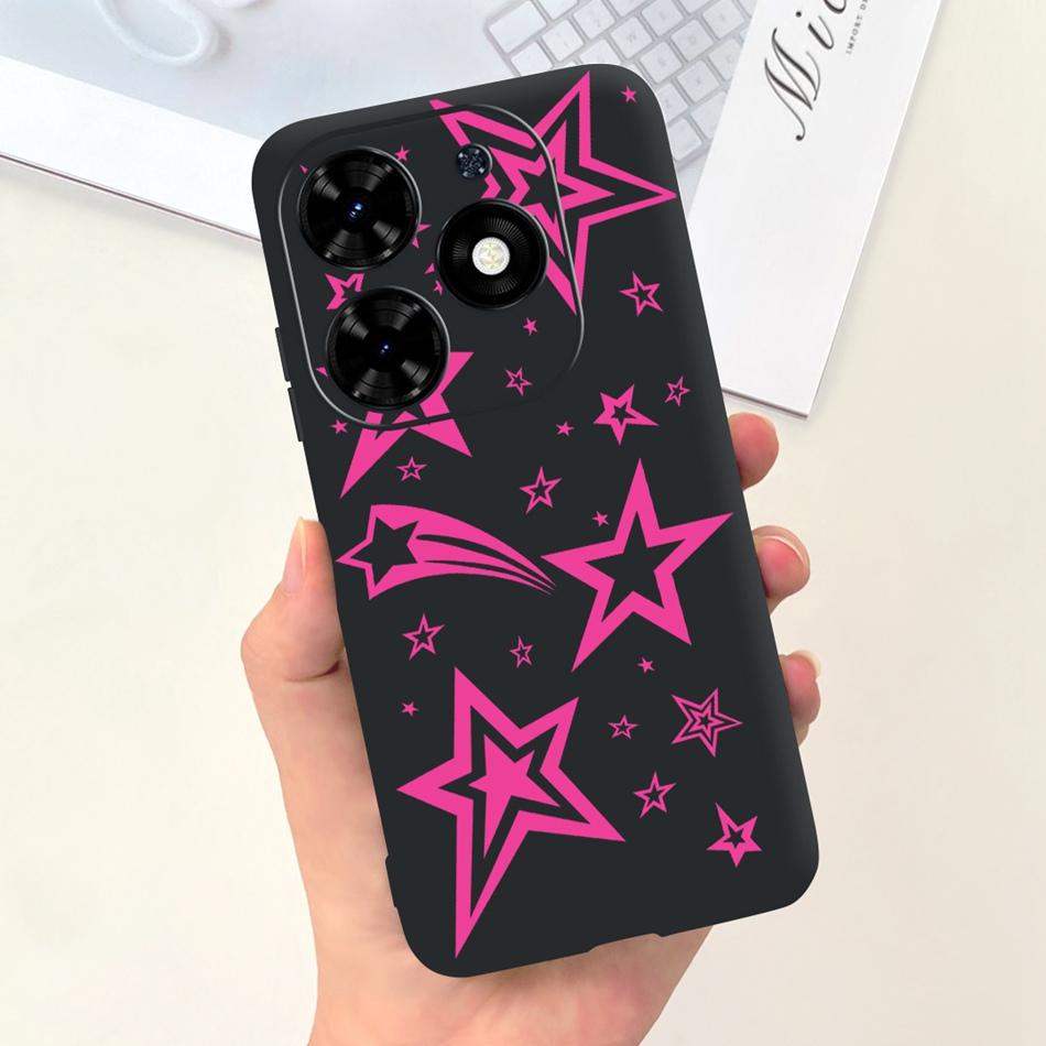For Tecno Spark Go 2024 Case Cute Flower Love Pattern Candy Color Soft Silicon Slim Phone Back Cover For Spark Go (2024) BG6
