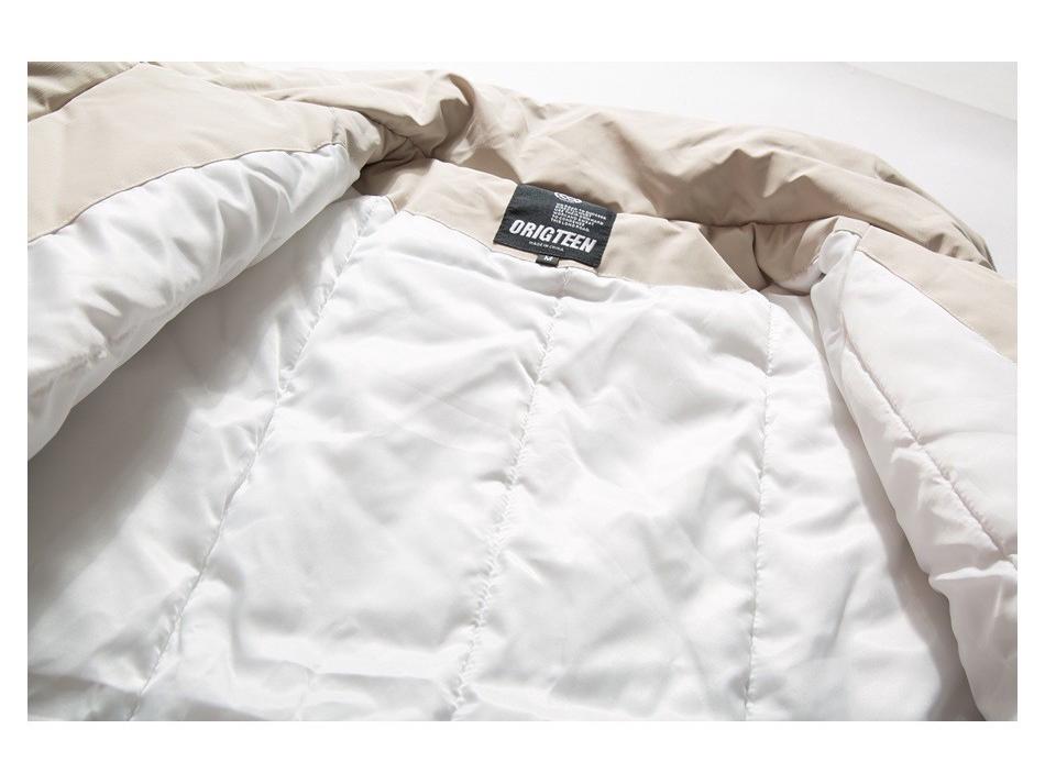 ORIGTEEN Unisex Retro Stand Collar Cotton Jacket - Winter Outerwear, Thickened Basic Style (Model MY452)