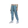 Jordan Sport Tunnel Solid Color Logo High Waist Drawstring Pocket Sports Pants Women Pants Peacock-Blue DQ4452-424
