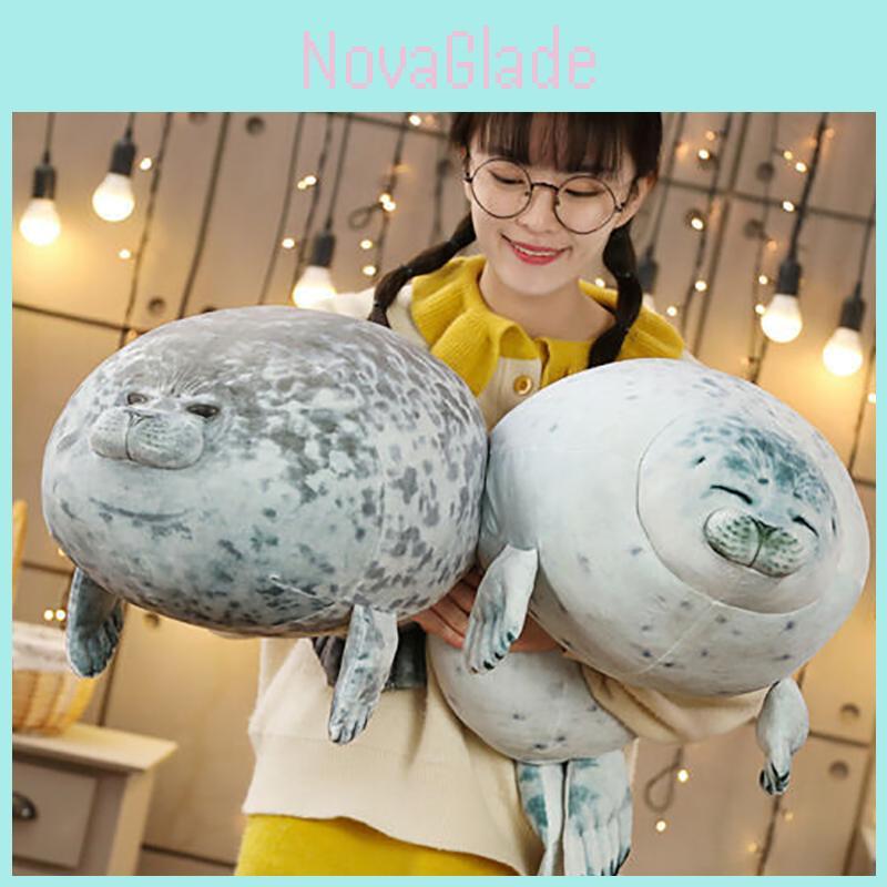 Large Chubby Blob Seal Plush Toy Animal Pillow Pet Soft And Cute Ocean Stuffed Doll Gift