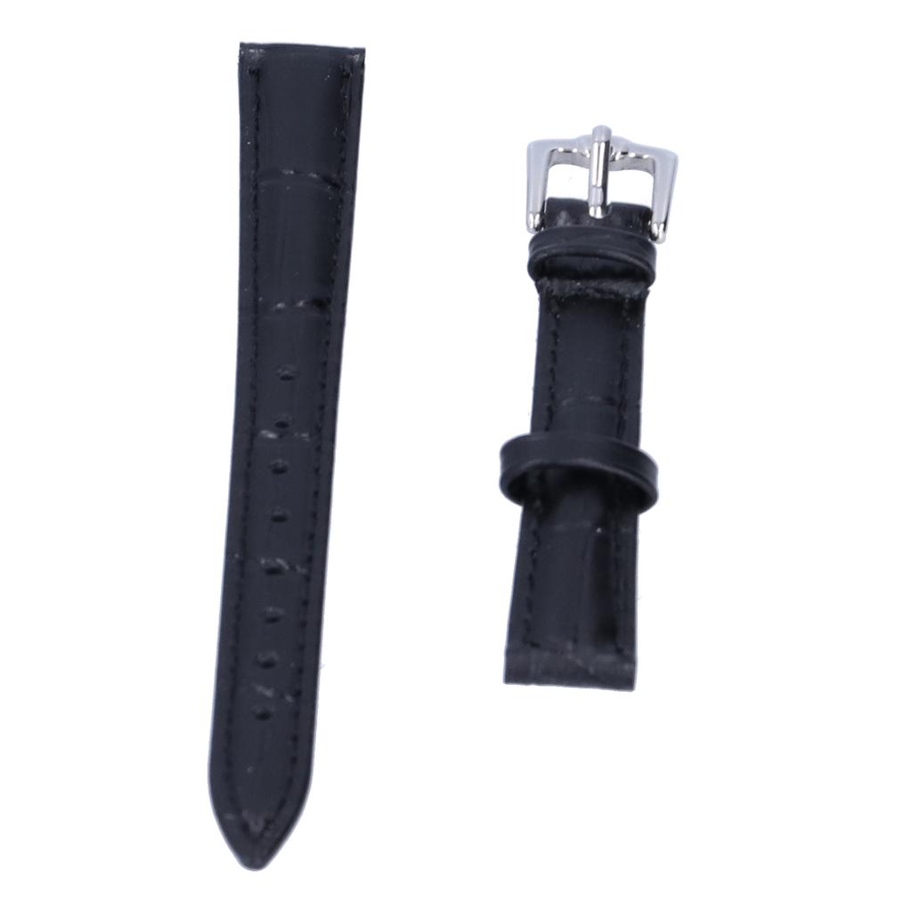 Pasek do zegarka z klamrą szpilkową Zamienny Pasek do zegarka Unisex Części zamienne Akcesorium Czarny16mm / 0.63in
