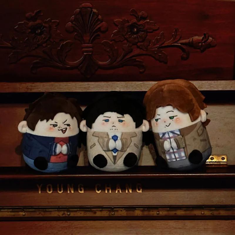 New Supernatural Plush Pendant Super Natural SPN Dean Sam Pendant Plushie Kawaii Backpack Keychain Doll Toy Collect Fans Gift