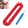 Crochet Hook Set Long Knitting Loom Set, Beginner for DIY Hat Scarf Shawl, Plastic Rectangular Yarn Weaving with Wool Supplies