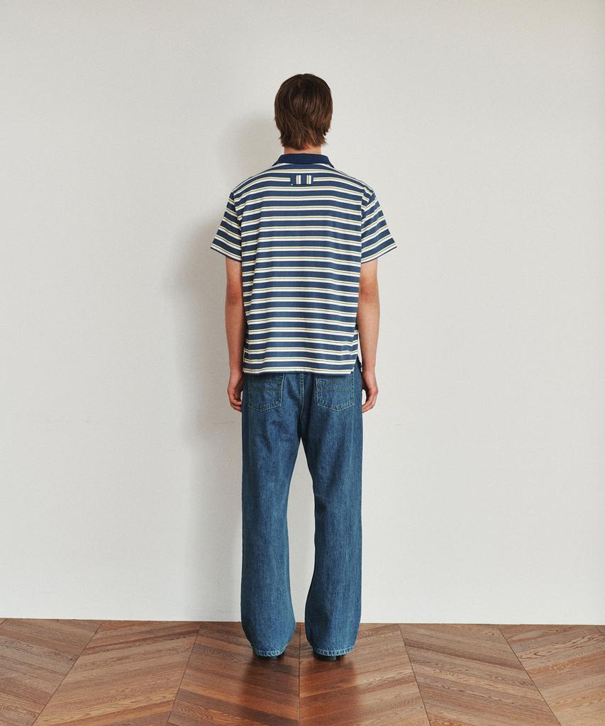 Hoite Het Area Stripe Polo T-Shirt (Classic Blue)