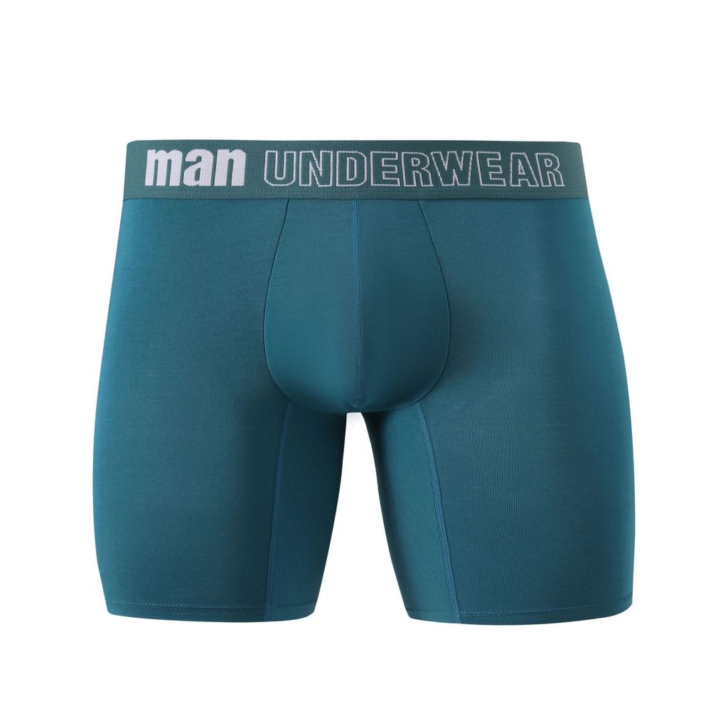Men Bamboo Fiber Long Underwear Plus Size Thin Breathable Antibacterial Mid Waist Loose Boxers For Men