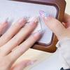 2026 Student Cute Puppy Detachable Handmade Short White Nail Tips