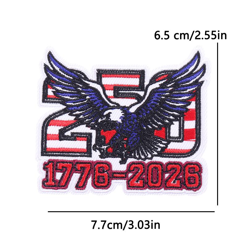 United States 250 Anniversary Embroidery Patch Iron On Patches On Clothes American/USA Applique Decorate Sewing Badges