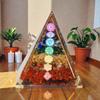 Med Orgonite Pyramids 7x6cm – Copper Bars – 7 Chakra Chips