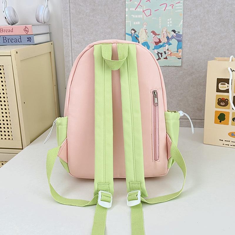 The Schoolbag Is High-value, Fresh and Cute, and the Two-dimensional Element Is Painful and Light In Color.