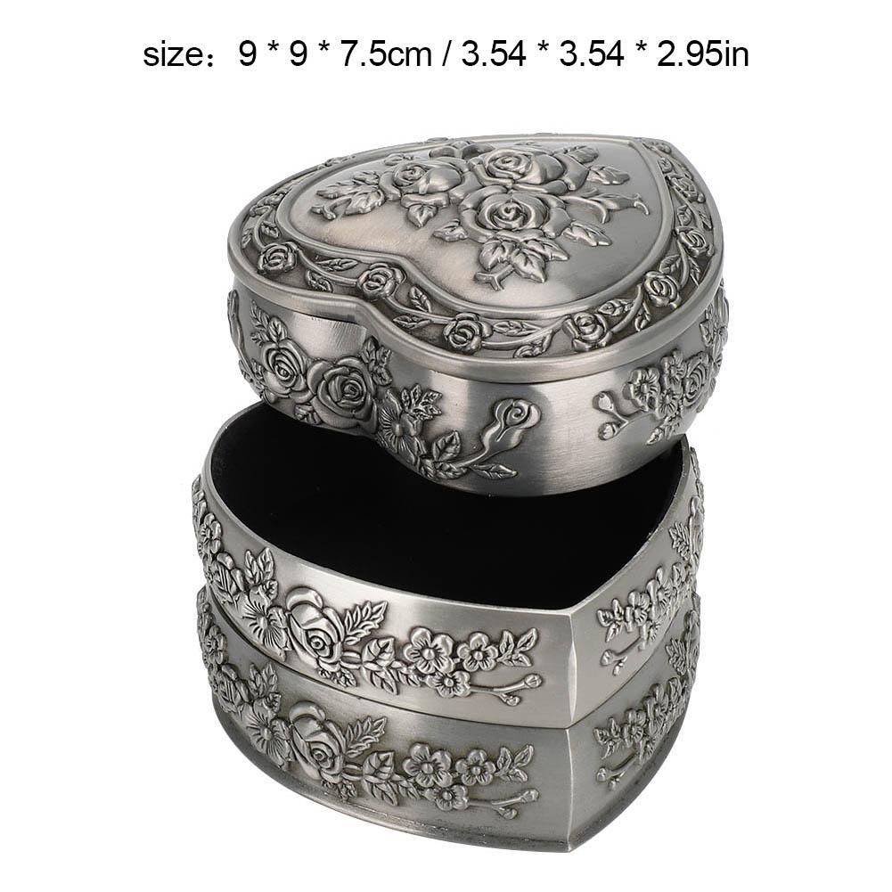 Household European Retro Decorative Heart shaped Jewelry Box Jewelry Container(3 Layers)