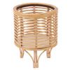 Floor Flower Stand, Heavy Pots Stable Rattan Basket, Smooth Surface Flower Stand for Indoor Outdoor Balcony