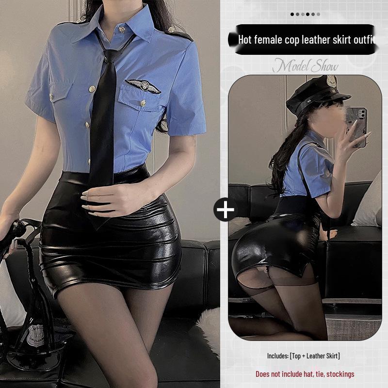 Xianyi Seductive Lingerie Set: Sexy Police Officer & Flight Attendant Bedroom Role-Play 507