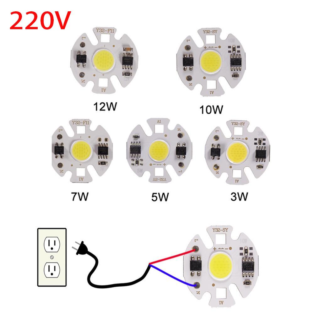 

2 шт. Мини COB LED Лампа Чип 220 В 3 Вт 5 Вт 7 Вт 9 Вт Y27 Lampada LED Лампа IP65 Вход Smart IC Для DIY LED Прожектор Точечный свет 220V 5W теплый белый