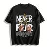Dollar Skull Fist Print Trendy Street Style Casual Short Sleeve T-Shirt Pure Cotton T-shirt