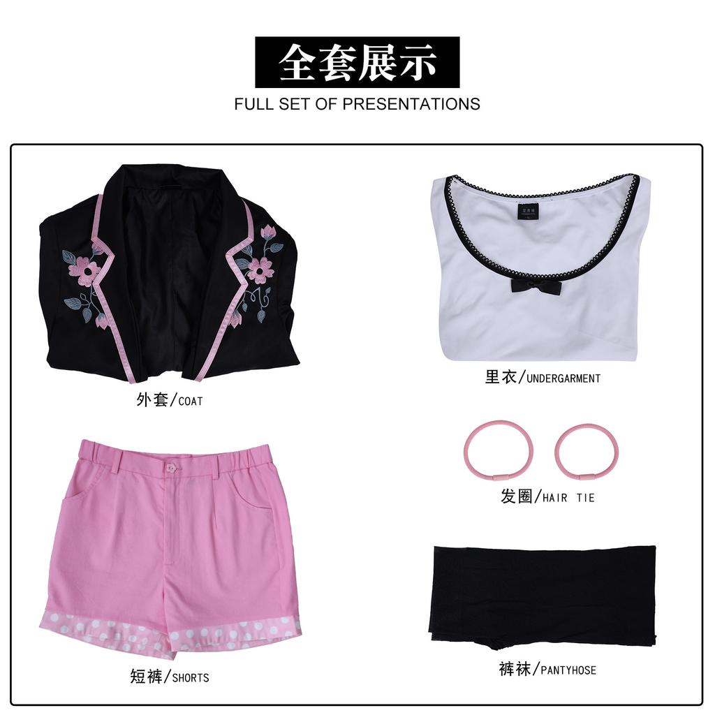 Miraculous Ladybug Season 6 Marinette Dupain-Cheng Casual Cosplay Costume Outfit with Pink Shorts & Blazer Ladybug Noir Civilian Clothes