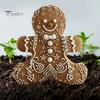 Christmas Outdoor Yard Decoration Gingerbread Man Garden Stake, Acrylic Cute Holiday Lawn Art 2D Flat for Patio Decor Durable Stake