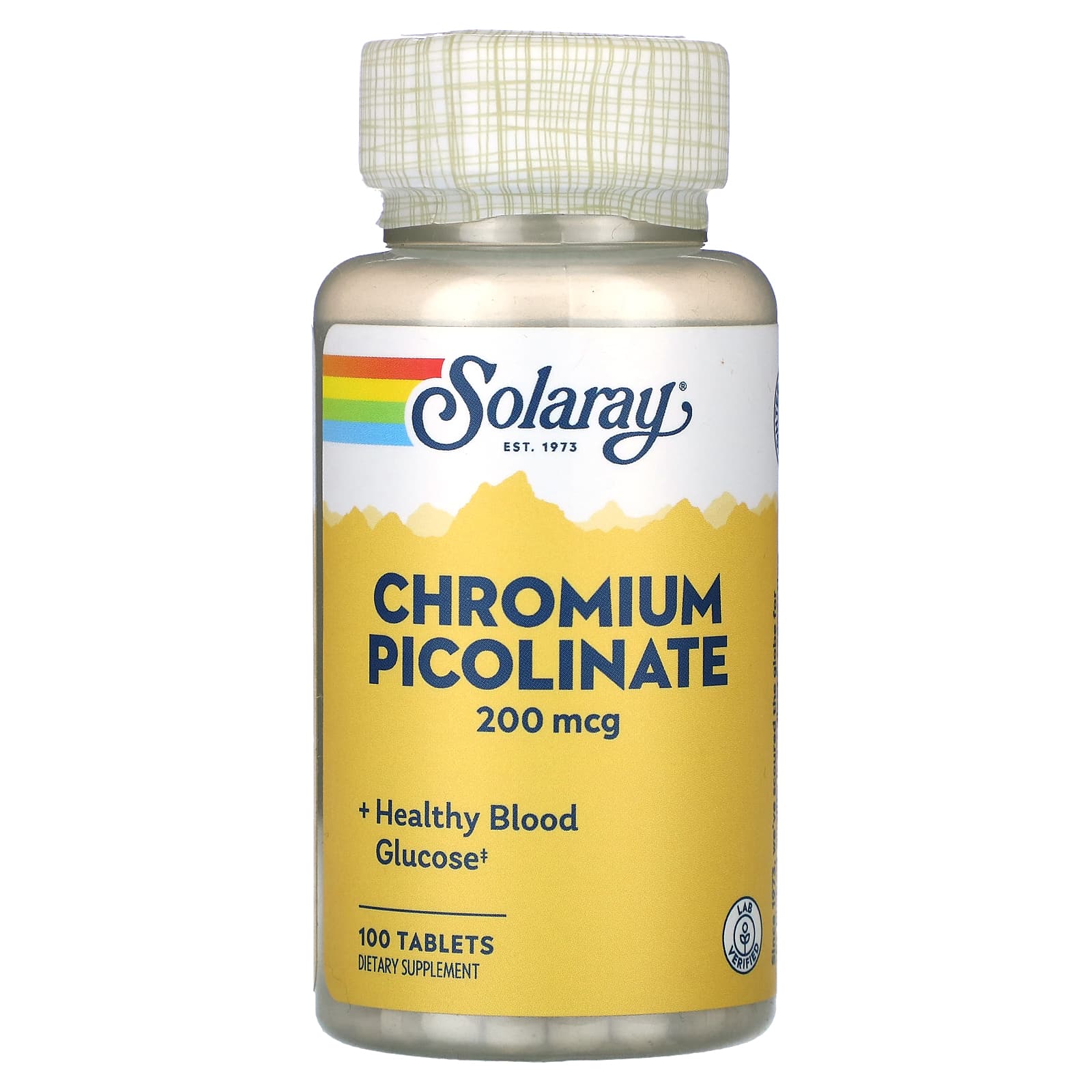 

Chromium Picolinate, 200Mcg, 100 Tablets