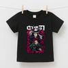 Demon Slayer Muzan X Tanjiro Anime Print Cotton T Shirt for Boys Girls Short Sleeve Kids Tee Summer Casual Top
