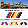 Tri-Color SPORT Car Fender Stickers, Wheel Arch Decor Decals, Personalized Auto Modification Decals Fit for BMW E46 E60 E61 E70 SK8
