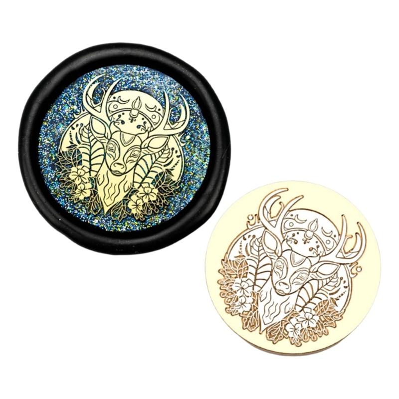 Vintage Seal Stamp Head Replacement, Embossed Sealing Stamp Head for Seal Envelope, Invitations Scrapbooking Decoration