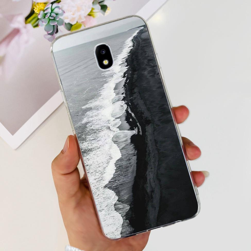 Case For Samsung J3 J5 J7 2017 Cover Cute Cartoon Cat Fashion Flowers Back Cover For Samsung Galaxy J7 2017 Phone Case