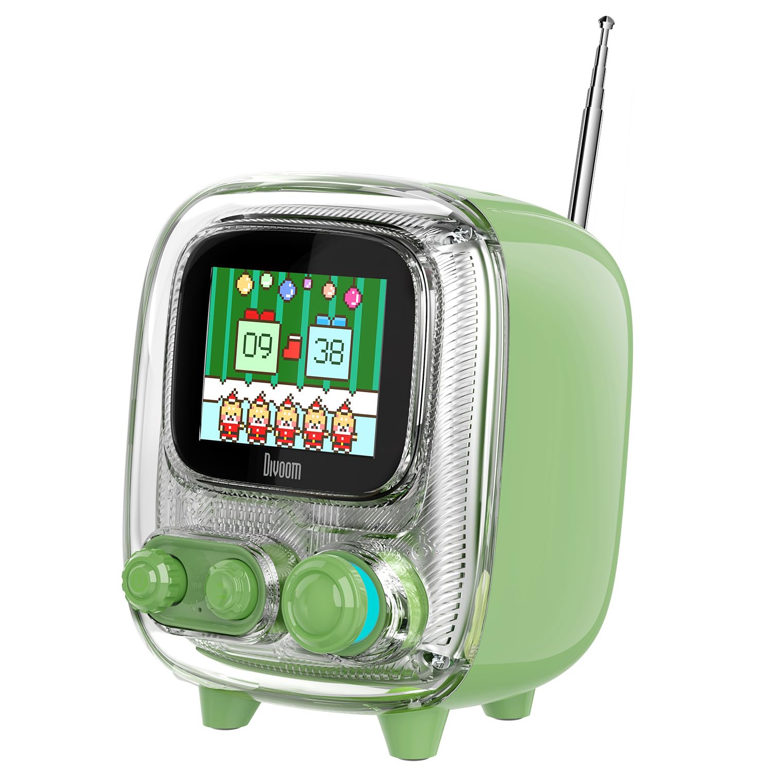 

Divoom Retro Bluetooth Speaker з FM-радіо Speaker Speaker Small Pixel Compatible with Tiivoo-2 Cute/Wireless Styles/Bultifunctional темно-зелений колір