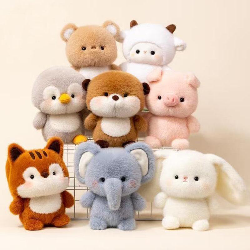 Kids Animal Plush Toys Cute Bear Series Plush Doll Pillow Elephant Pig Dog Sheep Mouse Monkey Plush Toy Gift for Children's Day