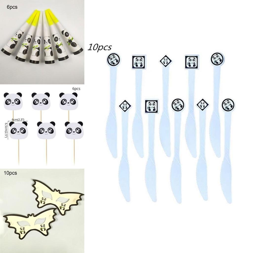 Adorable Panda Animal Party Supplies Tableware Decor For Kids Birthday Celebrations