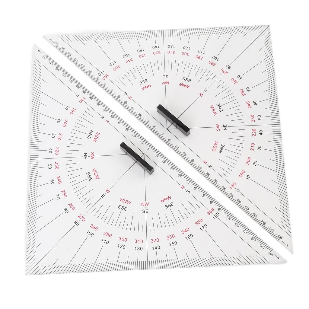 Zeichnungsdreieck mit Skala Präzise Skala Transparent 300mm Acryl Einfach zu bedienen für die nautische Navigation