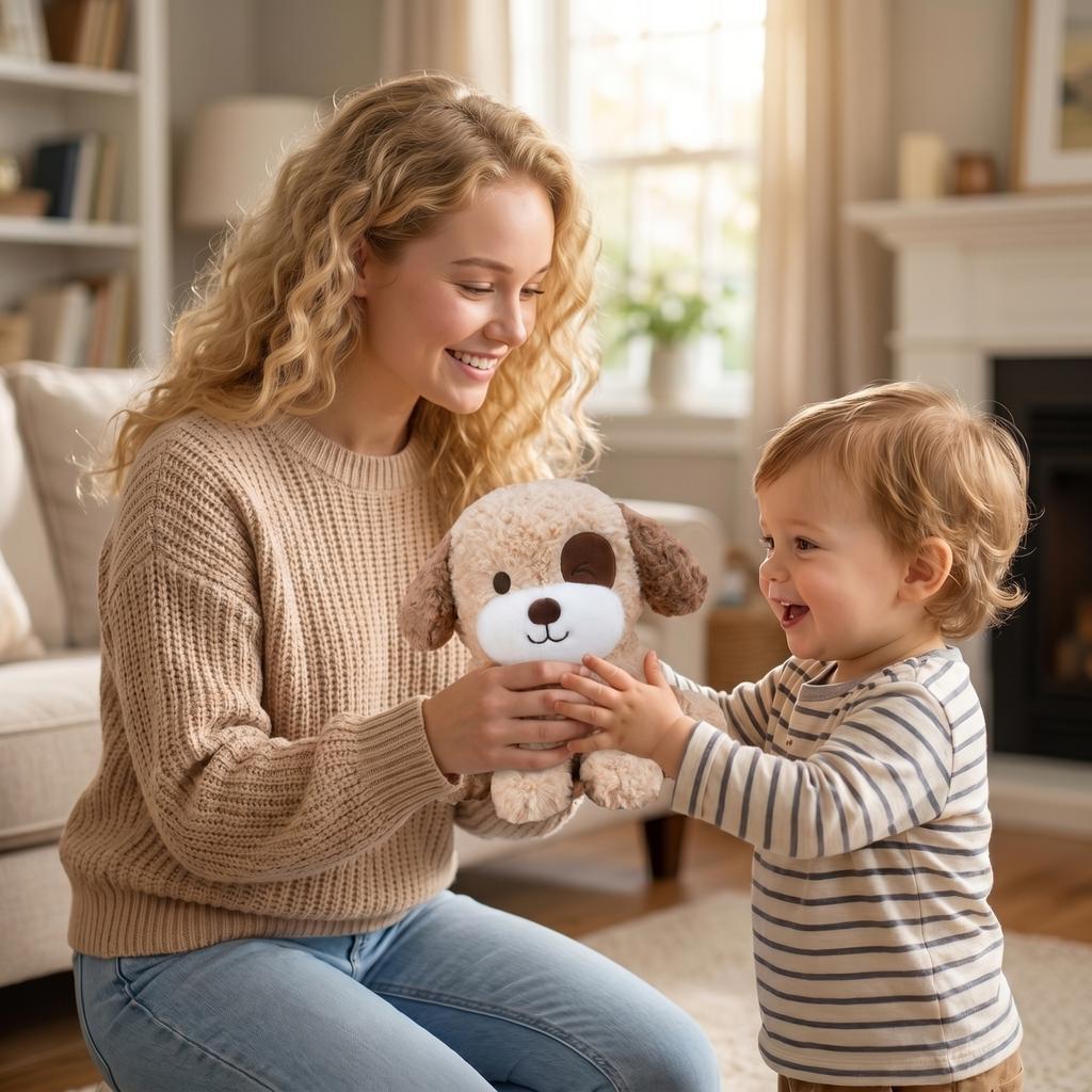 Soft Plush Stuffed Dog Toy with Embroidered Face and Floppy Ears Suitable for Children and Collectors Plush Animal Doll for Home Decor and Gifts