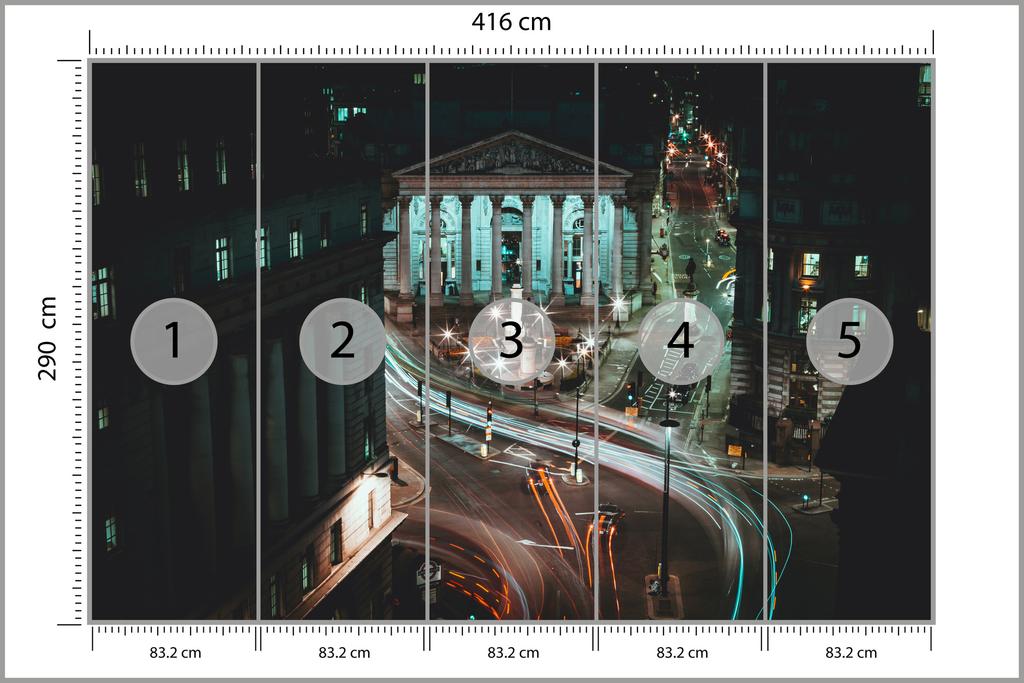 Photomural London At Night  Smooth Vinyl 416x290