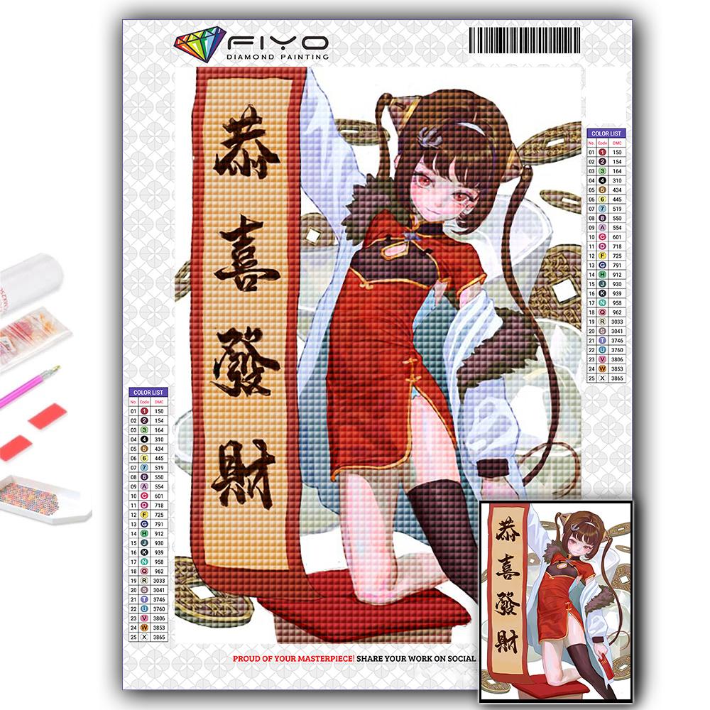 

5D DIY Китайский стиль Вышивка крестом Стразы Алмазный рисунок Вышивка Мозаика Домашний декор Full Round 30X40CM