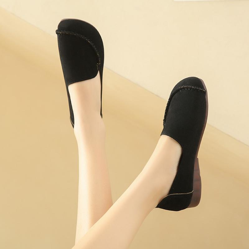 

Модная женская повседневная обувь 2025 Новые весенне-осенние лоферы на плоской подошве Женская модная нескользящая мягкая обувь на плоской подошве Zapatos De Mujer 38 чёрный