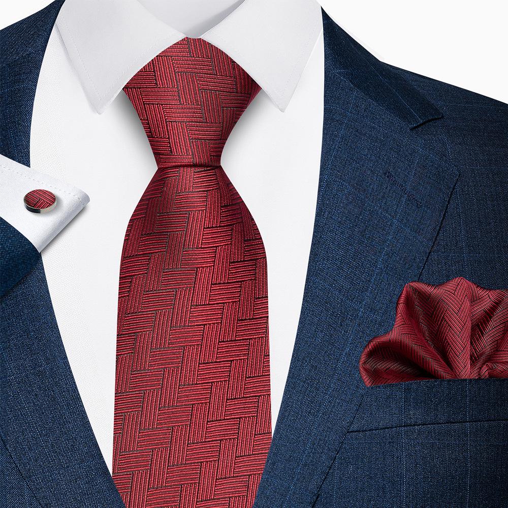 Набор галстуков с узором пейсли: Мужской галстук, нагрудный платок и запонки – Формальный ансамбль в наличии