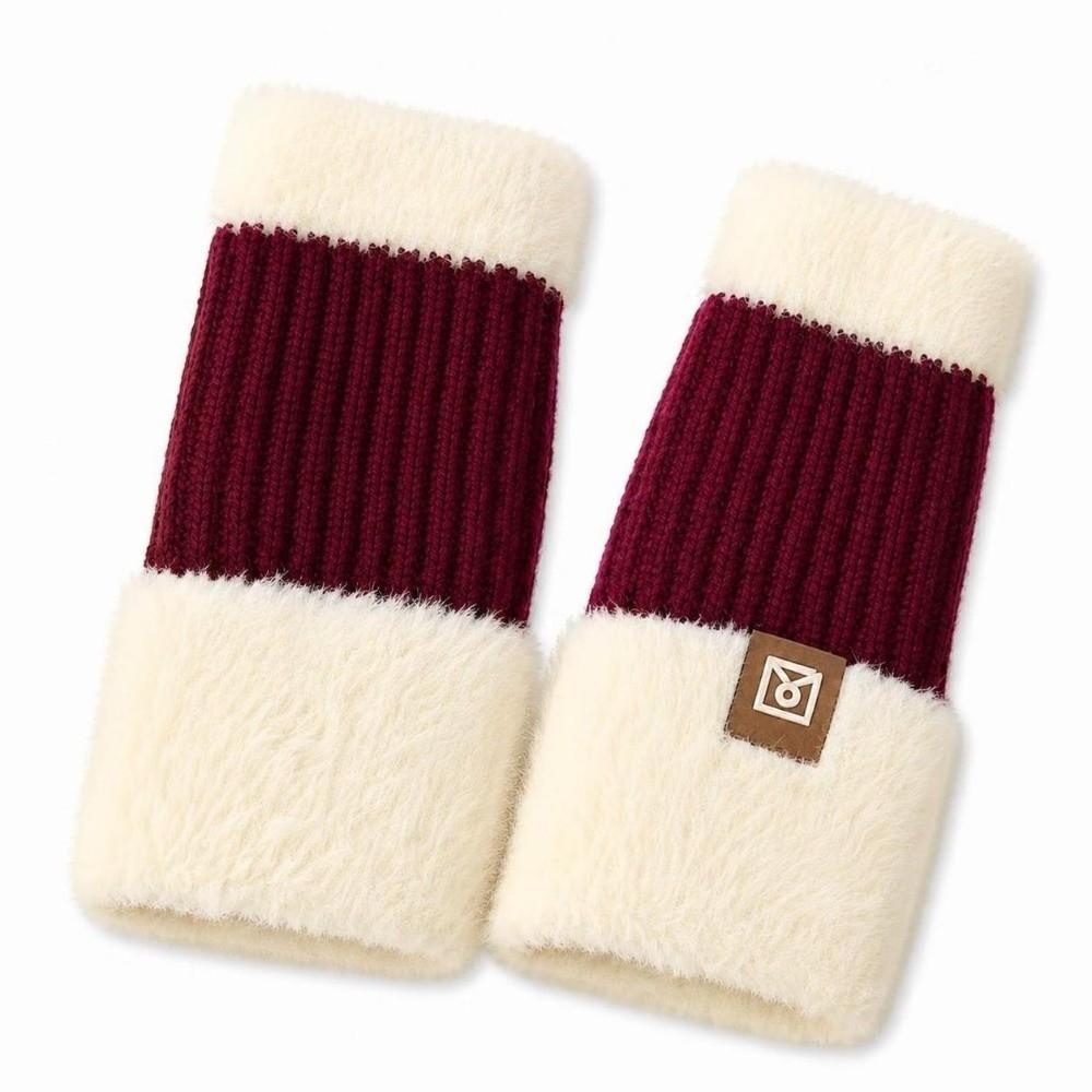 1pair Plush Women's Winter Gloves Touchscreen Thermal Gloves New Handwear Outdoor Cycling