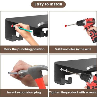  High Capacity Wall Mounted Sports Gears Shelf Metal Exercise Equipment Hanger