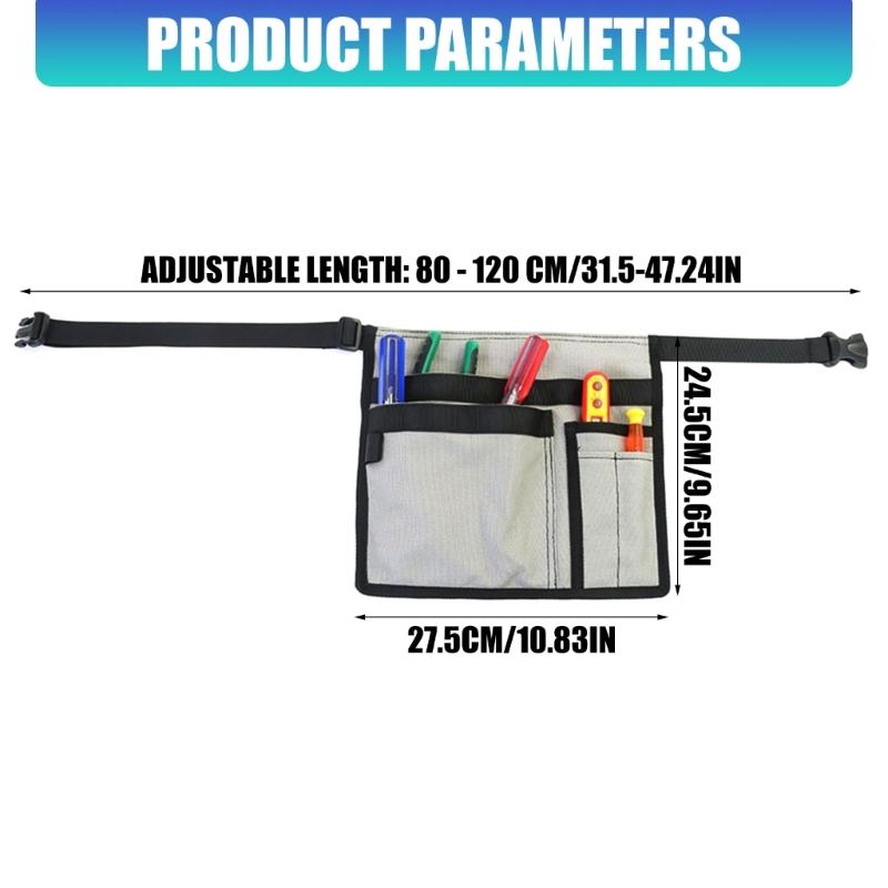 Heavy Duty Adjustable Tool Belt Bag With Multiple Pockets Tool Pouch For Electricians Carpenters Construction Workers