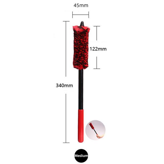Car Wheel Woolies Plush Soft Alloy Wheel Cleaning Brush Detailing Brushes for Auto Motorcycle Maintenance Care Clean Tool