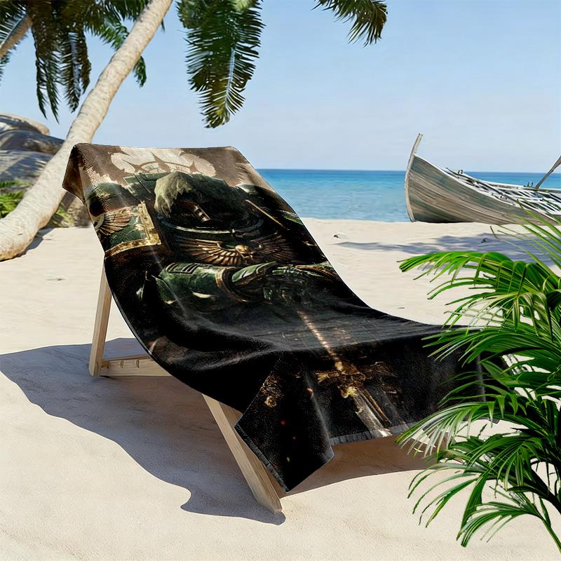 Warhammer 40k 2D Flat Print Beach Towel, Large Soft Quick Dry Towel for Beach Camping Swimming.MSTJ0918618