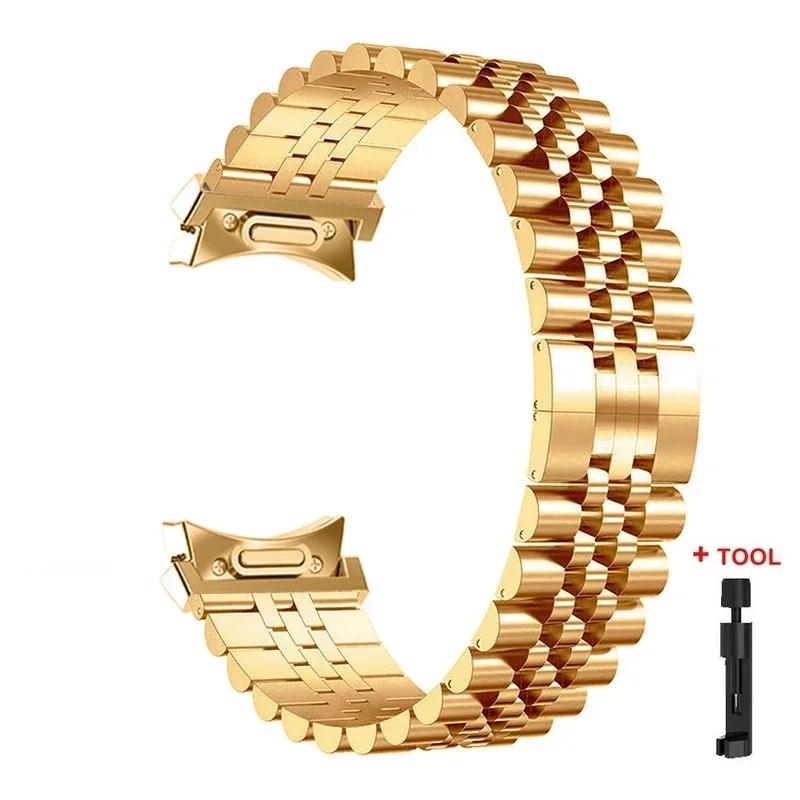 No Gaps Steel Strap for Samsung Galaxy Watch 7/6/5/4 40mm 44mm Metal Quick Fit Band for Galaxy Watch 6 Classic 43 47mm 5Pro 45mm