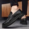 Platform Men Shoes Dress Shoes Commerce Slip-On Shoe Leather Men Comfortable Lazy Breathable Loafers New Arrival Driving Shoes