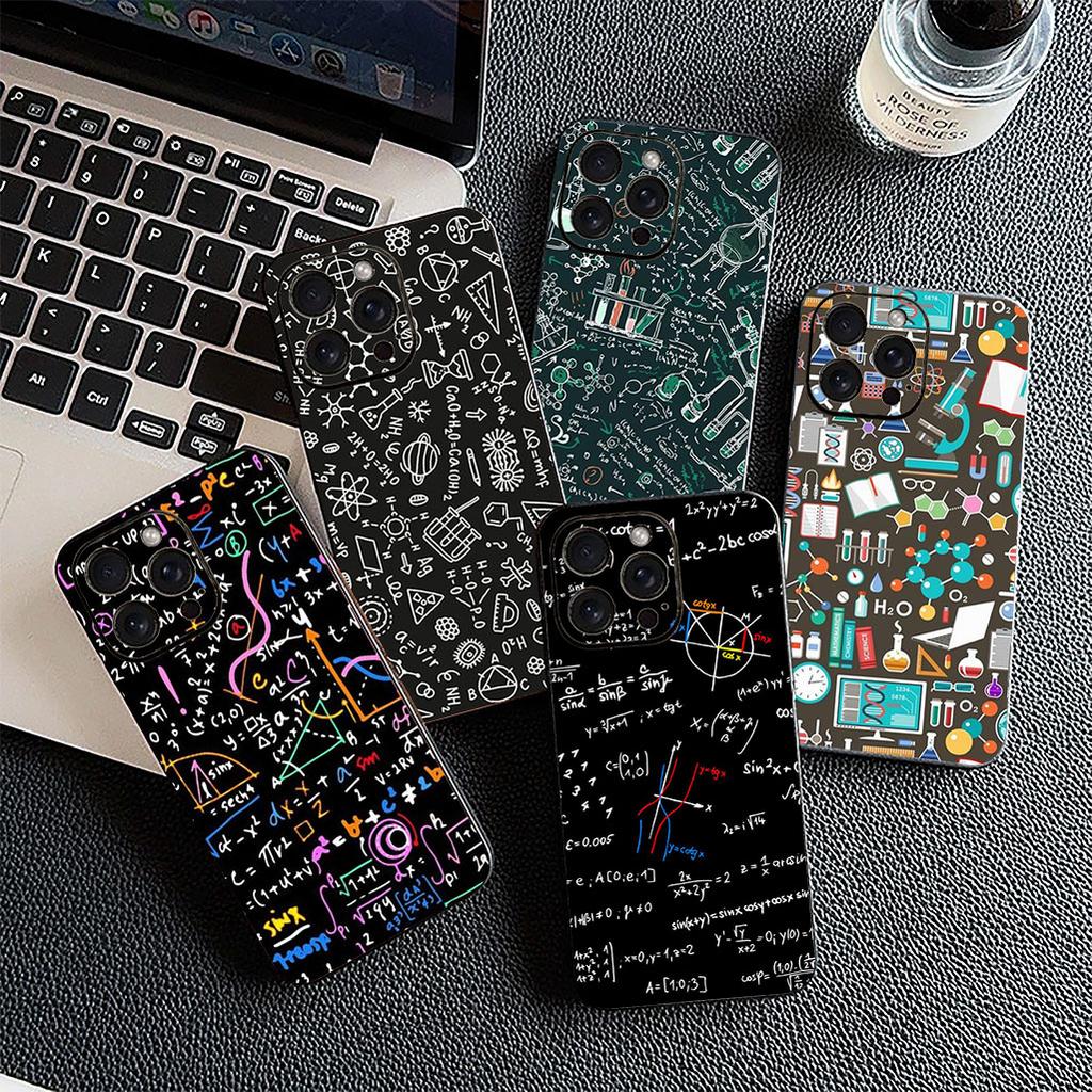 Cover for Apple iPhone 16 15 14 11 Pro Max 6 7 8 Plus + SE2 SE3 SE 2022 2020 8+ Phone Case Chemistry Science Chemical Maths